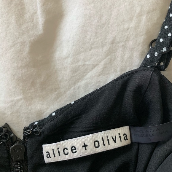 Alice + Olivia black polka dot romper size 0 - Picture 5 of 8